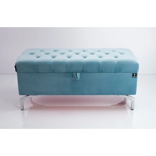 Kufer Pikowany CHESTERFIELD Jasny Błękit / Model Q-3 Rozmiary od 50 cm do 200 cm
