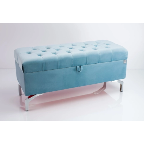 Kufer Pikowany CHESTERFIELD Jasny Błękit / Model Q-3 Rozmiary od 50 cm do 200 cm
