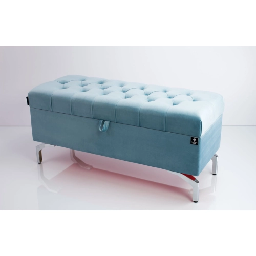 Kufer Pikowany CHESTERFIELD Jasny Błękit / Model Q-3 Rozmiary od 50 cm do 200 cm