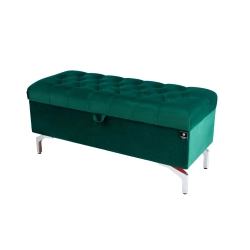 Kufer Pikowany CHESTERFIELD Butelkowa Zieleń / Model  Q-3 Rozmiary od 50 cm do 200 cm