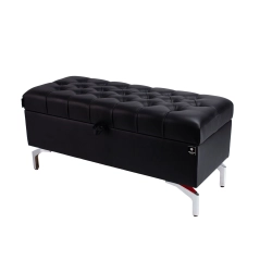 Kufer Pikowany CHESTERFIELD Eko-Skóra Czarna / Model  Q-3 Rozmiary od 50 cm do 200 cm