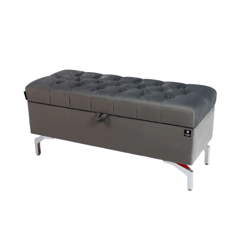 Kufer Pikowany CHESTERFIELD Grafit / Model Q-3 Rozmiary od 50 cm do 200 cm