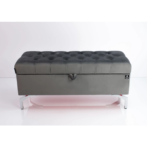 Kufer Pikowany CHESTERFIELD Grafit / Model Q-3 Rozmiary od 50 cm do 200 cm