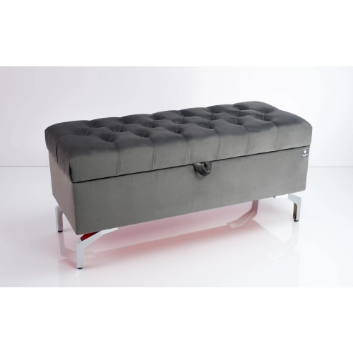 Kufer Pikowany CHESTERFIELD Grafit / Model Q-3 Rozmiary od 50 cm do 200 cm