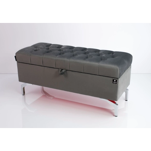 Kufer Pikowany CHESTERFIELD Grafit / Model Q-3 Rozmiary od 50 cm do 200 cm