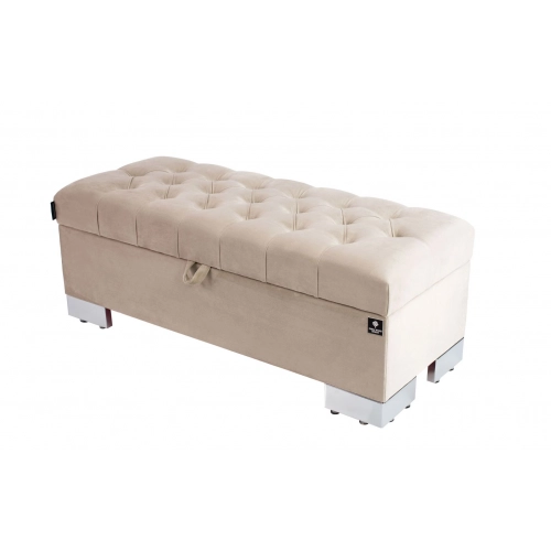 Kufer Pikowany CHESTERFIELD  Beż / Model Q-4 Rozmiary od 50 cm do 200 cm