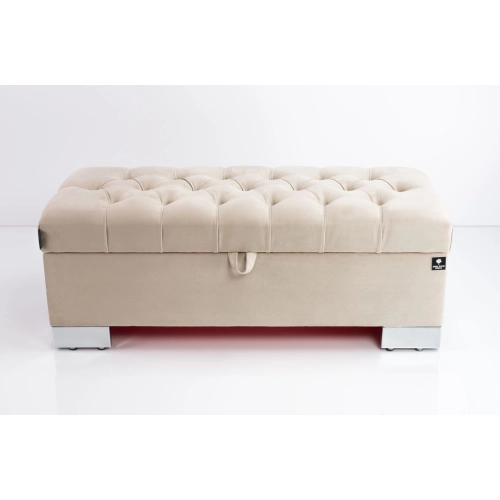 Kufer Pikowany CHESTERFIELD  Beż / Model Q-4 Rozmiary od 50 cm do 200 cm