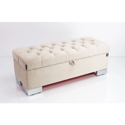 Kufer Pikowany CHESTERFIELD  Beż / Model Q-4 Rozmiary od 50 cm do 200 cm
