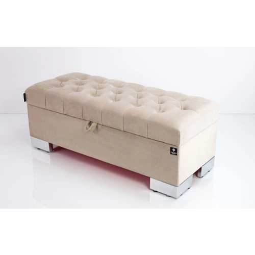 Kufer Pikowany CHESTERFIELD  Beż / Model Q-4 Rozmiary od 50 cm do 200 cm