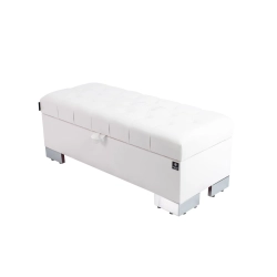 Kufer Pikowany CHESTERFIELD Eko-Skóra Biała / Model Q-4 Rozmiary od 50 cm do 200 cm