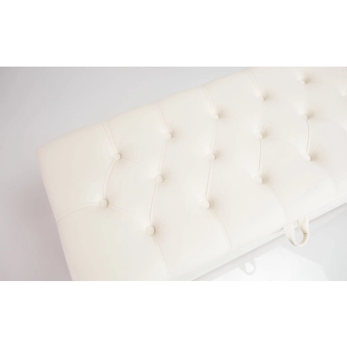 Kufer Pikowany CHESTERFIELD Eko-Skóra Biała / Model Q-4 Rozmiary od 50 cm do 200 cm