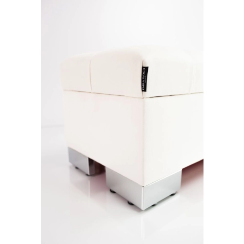 Kufer Pikowany CHESTERFIELD Eko-Skóra Biała / Model Q-4 Rozmiary od 50 cm do 200 cm