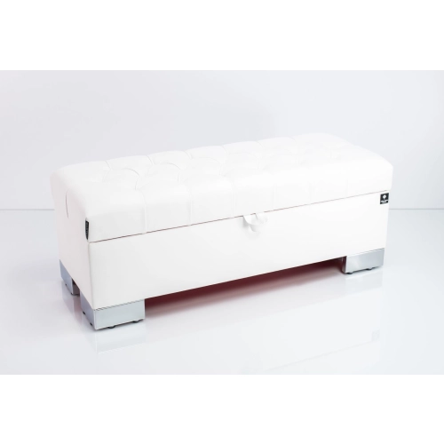 Kufer Pikowany CHESTERFIELD Eko-Skóra Biała / Model Q-4 Rozmiary od 50 cm do 200 cm