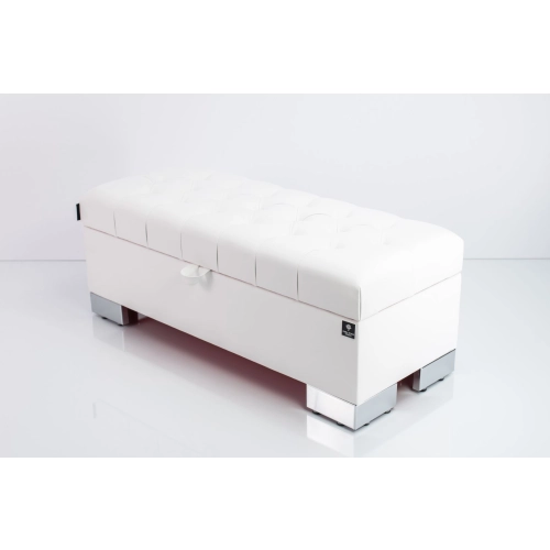 Kufer Pikowany CHESTERFIELD Eko-Skóra Biała / Model Q-4 Rozmiary od 50 cm do 200 cm