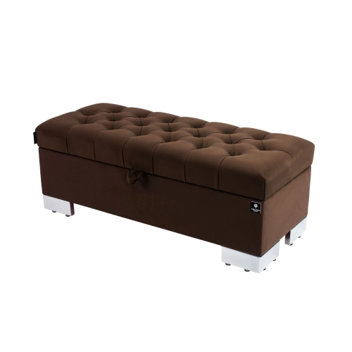 Kufer Pikowany CHESTERFIELD  Brąz / Model  Q-4 Rozmiary od 50 cm do 200 cm