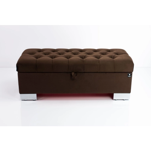 Kufer Pikowany CHESTERFIELD  Brąz / Model  Q-4 Rozmiary od 50 cm do 200 cm