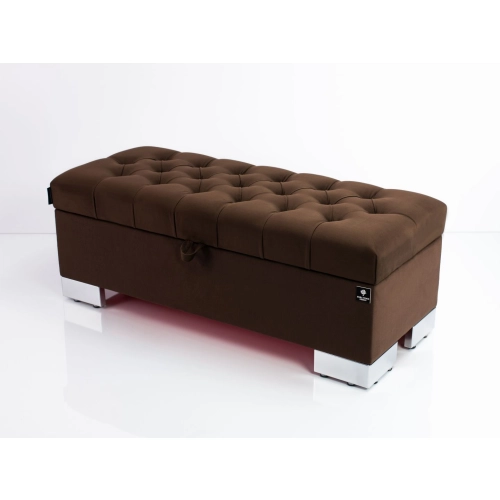 Kufer Pikowany CHESTERFIELD  Brąz / Model  Q-4 Rozmiary od 50 cm do 200 cm