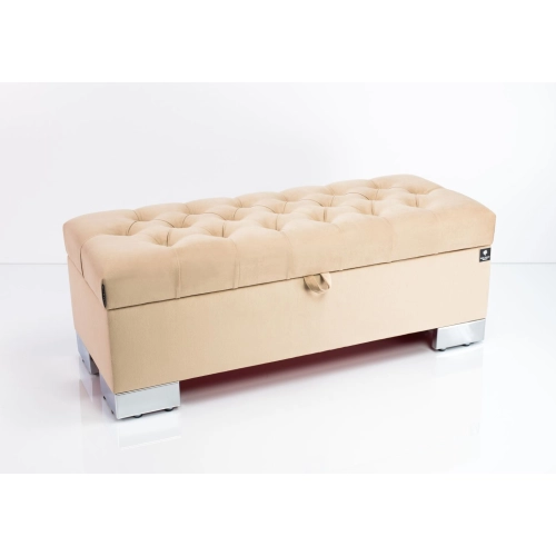 Kufer Pikowany CHESTERFIELD  Cappuccino / Model Q-4 Rozmiary od 50 cm do 200 cm