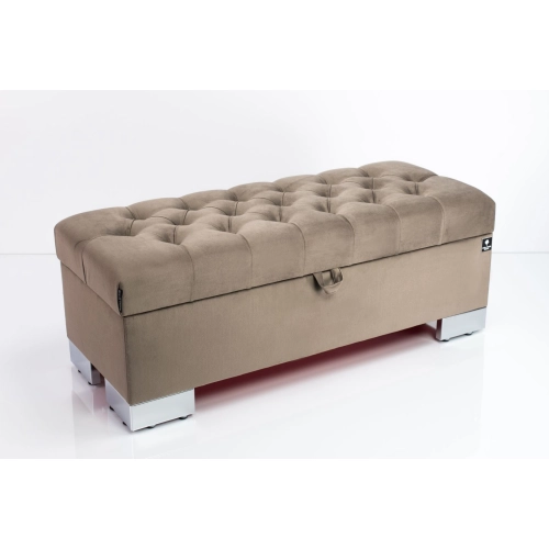 Kufer Pikowany CHESTERFIELD Ciemny Beż / Model  Q-4 Rozmiary od 50 cm do 200 cm