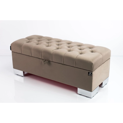 Kufer Pikowany CHESTERFIELD Ciemny Beż / Model  Q-4 Rozmiary od 50 cm do 200 cm