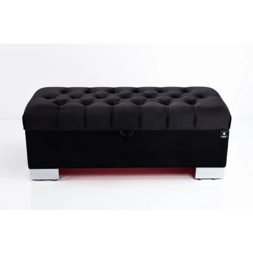 Kufer Pikowany CHESTERFIELD Czarny / Model  Q-4 Rozmiary od 50 cm do 200 cm