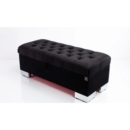 Kufer Pikowany CHESTERFIELD Czarny / Model  Q-4 Rozmiary od 50 cm do 200 cm