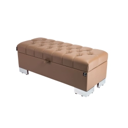 Kufer Pikowany CHESTERFIELD Eko-Skóra Brąz / Model  Q-4 Rozmiary od 50 cm do 200 cm