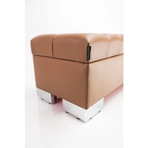 Kufer Pikowany CHESTERFIELD Eko-Skóra Brąz / Model  Q-4 Rozmiary od 50 cm do 200 cm