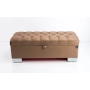 Kufer Pikowany CHESTERFIELD Eko-Skóra Brąz / Model  Q-4 Rozmiary od 50 cm do 200 cm