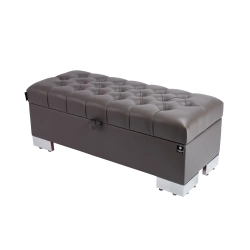 Kufer Pikowany CHESTERFIELD Eko-Skóra Grafit / Model Q-4 Rozmiary od 50 cm do 200 cm