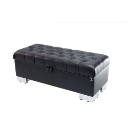 Kufer Pikowany CHESTERFIELD Eko-Skóra Czarna / Model Q-4 Rozmiary od 50 cm do 200 cm