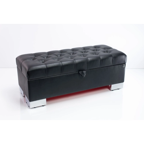 Kufer Pikowany CHESTERFIELD Eko-Skóra Czarna / Model Q-4 Rozmiary od 50 cm do 200 cm
