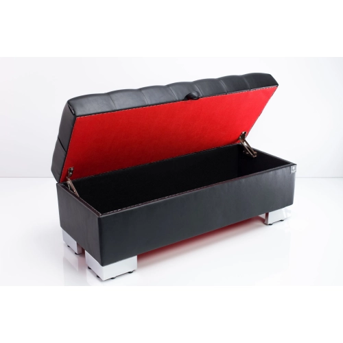 Kufer Pikowany CHESTERFIELD Eko-Skóra Czarna / Model Q-4 Rozmiary od 50 cm do 200 cm