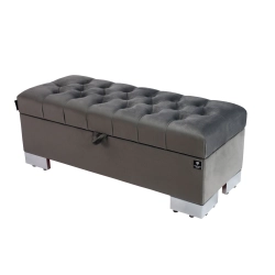 Kufer Pikowany CHESTERFIELD  Grafit / Model  Q-4 Rozmiary od 50 cm do 200 cm