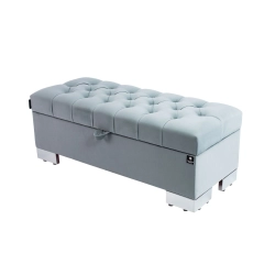 Kufer Pikowany CHESTERFIELD Popiel / Model Q-4 Rozmiary od 50 cm do 200 cm