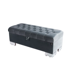 Kufer Pikowany CHESTERFIELD Popiel / Model Q-4 Rozmiary od 50 cm do 200 cm