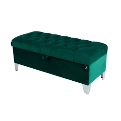 Kufer Pikowany CHESTERFIELD  Butelkowa Zieleń / Model Q-5 Rozmiary od 50 cm do 200 cm