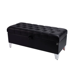Kufer Pikowany CHESTERFIELD Eko-Skóra Czarna / Model Q-5 Rozmiary od 50 cm do 200 cm