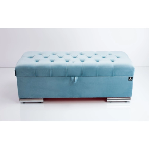Kufer Pikowany CHESTERFIELD Jasny Błękit / Model Q-6 Rozmiary od 50 cm do 200 cm