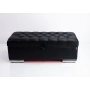 Kufer Pikowany CHESTERFIELD  Eko-Skóra Czarna / Model  Q-6 Rozmiary od 50 cm do 200 cm