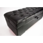 Kufer Pikowany CHESTERFIELD  Eko-Skóra Czarna / Model  Q-6 Rozmiary od 50 cm do 200 cm