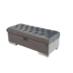Kufer Pikowany CHESTERFIELD Grafit / Model  Q-6 Rozmiary od 50 cm do 200 cm