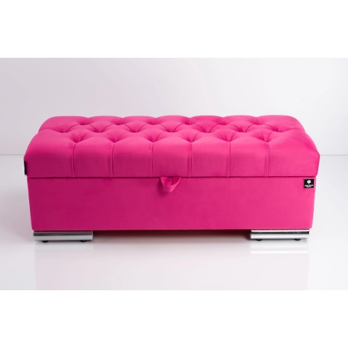 Kufer Pikowany CHESTERFIELD Różowy / Model Q-6 Rozmiary od 50 cm do 200 cm