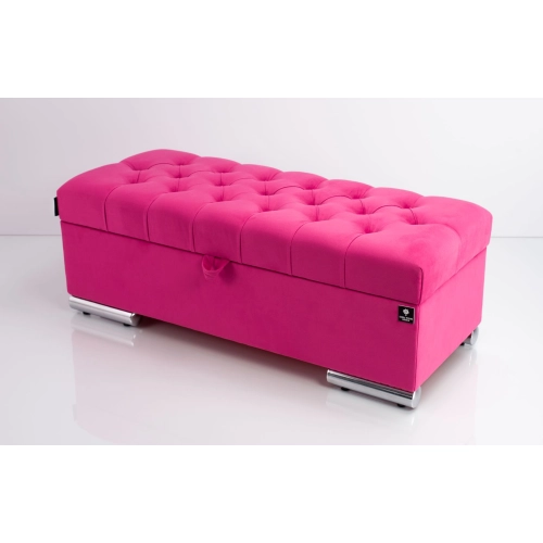 Kufer Pikowany CHESTERFIELD Różowy / Model Q-6 Rozmiary od 50 cm do 200 cm