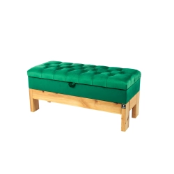 Kufer Pikowany CHESTERFIELD  Butelkowa Zieleń / Model QD-1 Rozmiary od 50 cm do 200 cm