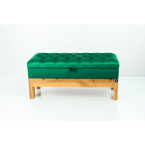 Kufer Pikowany CHESTERFIELD  Butelkowa Zieleń / Model QD-1 Rozmiary od 50 cm do 200 cm
