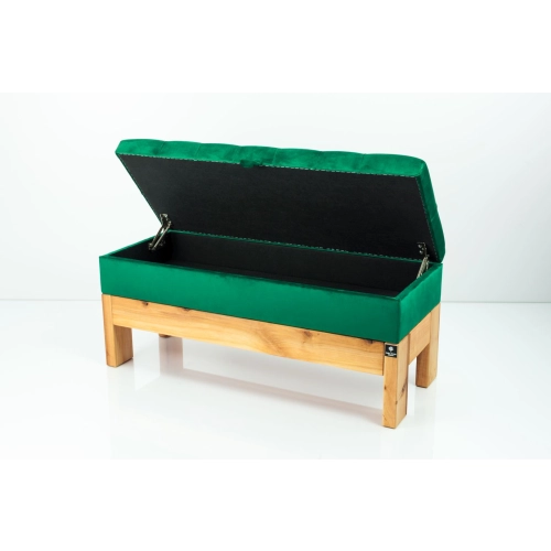 Kufer Pikowany CHESTERFIELD  Butelkowa Zieleń / Model QD-1 Rozmiary od 50 cm do 200 cm