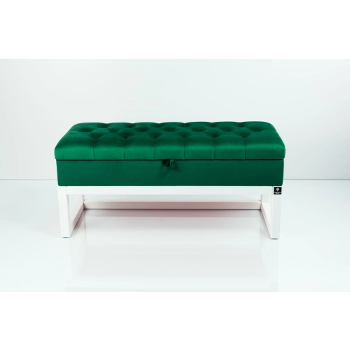 Kufer Pikowany CHESTERFIELD  Butelkowa Zieleń / Model QD-2 Rozmiary od 50 cm do 200 cm