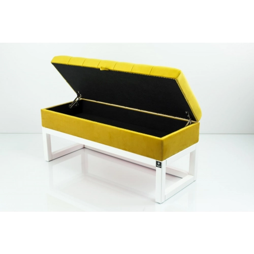 Kufer Pikowany CHESTERFIELD Cytrynowa Żółcień / Model QD-2 Rozmiary od 50 cm do 200 cm