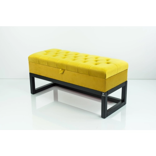 Kufer Pikowany CHESTERFIELD Cytrynowa Żółcień / Model QD-2 Rozmiary od 50 cm do 200 cm